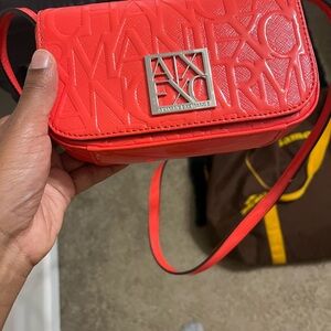 Armani Exchange Vibrant Red Crossbody Bag